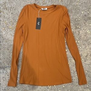 Aritzia Long Sleeve Top in Warm Brown